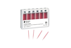 Pointe de gutta-percha rose Lexicon 0,02 pointes, tailles 35 à 120 et assorties