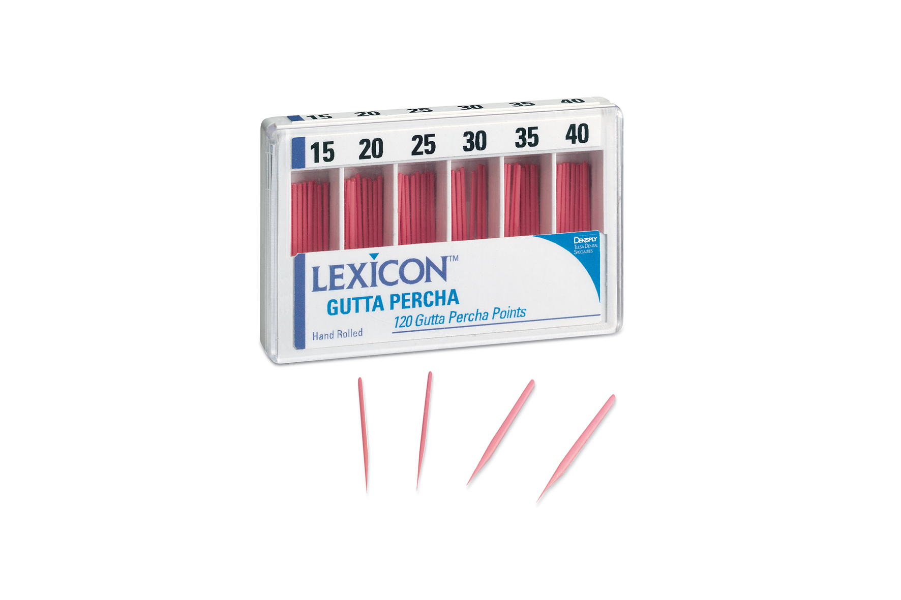 Lexicon Pink Gutta-Percha Points .02 Taper, Sizes 35–120 & Assorted