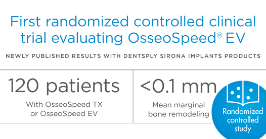 First randomized controlled clinical trial evaluating OsseoSpeed EV