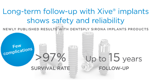 Long-term follow-up with Xive implants