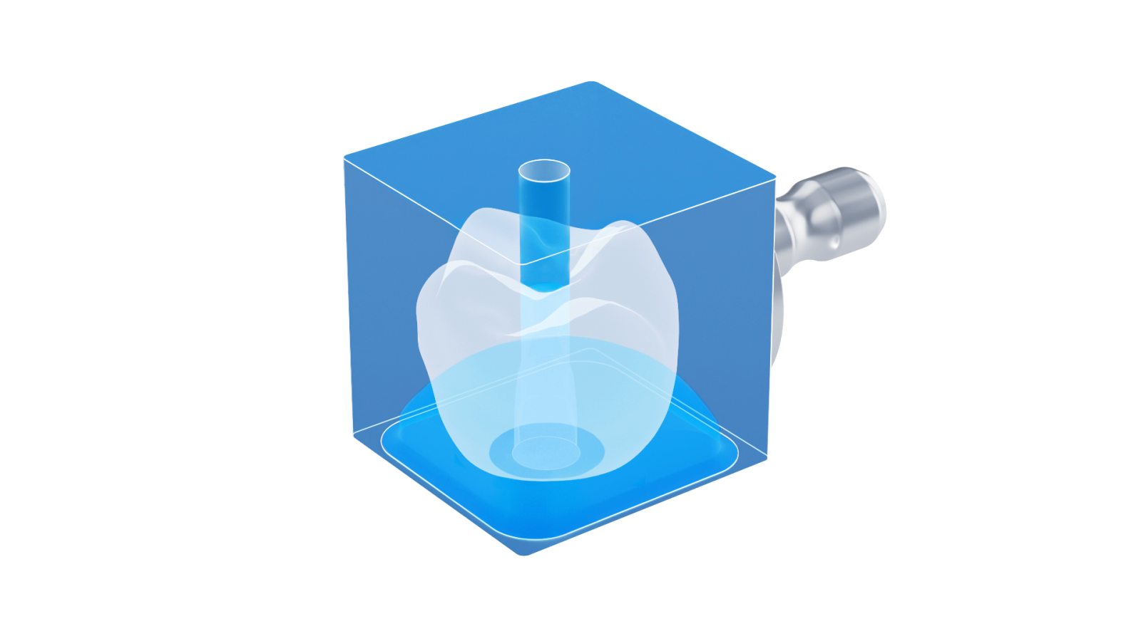 Die vierte Dimension kommt zum Vorschein, wenn die Struktur aus dem effizienten Fräsprozess hervorgeht.  Dies macht den CEREC Cercon 4D™ Abutmentblock zu einer echten „4D“-Erlebnisarchitektur, die aus dem effizienten Fräsprozess hervorgeht.  Dies macht den CEREC Cercon 4D™ Abutmentblock zu einem echten „4D“-Erlebnis. Cercon 4D Abutmentblock, Abutmentblock, Zirkonoxid-Abutmentblock, kundenspezifisches Abutment.