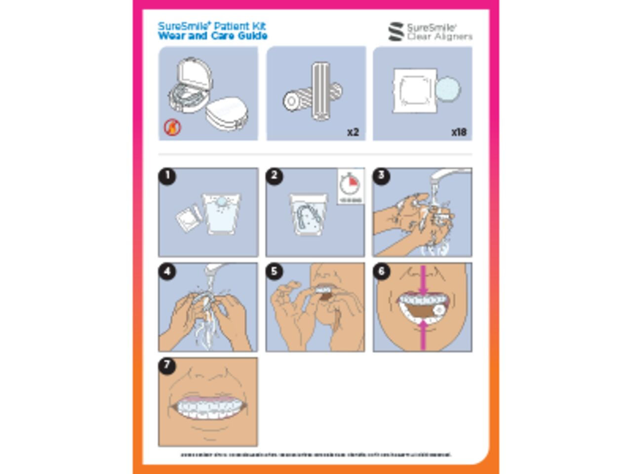SureSmile Patient Kit wear and care guide preview