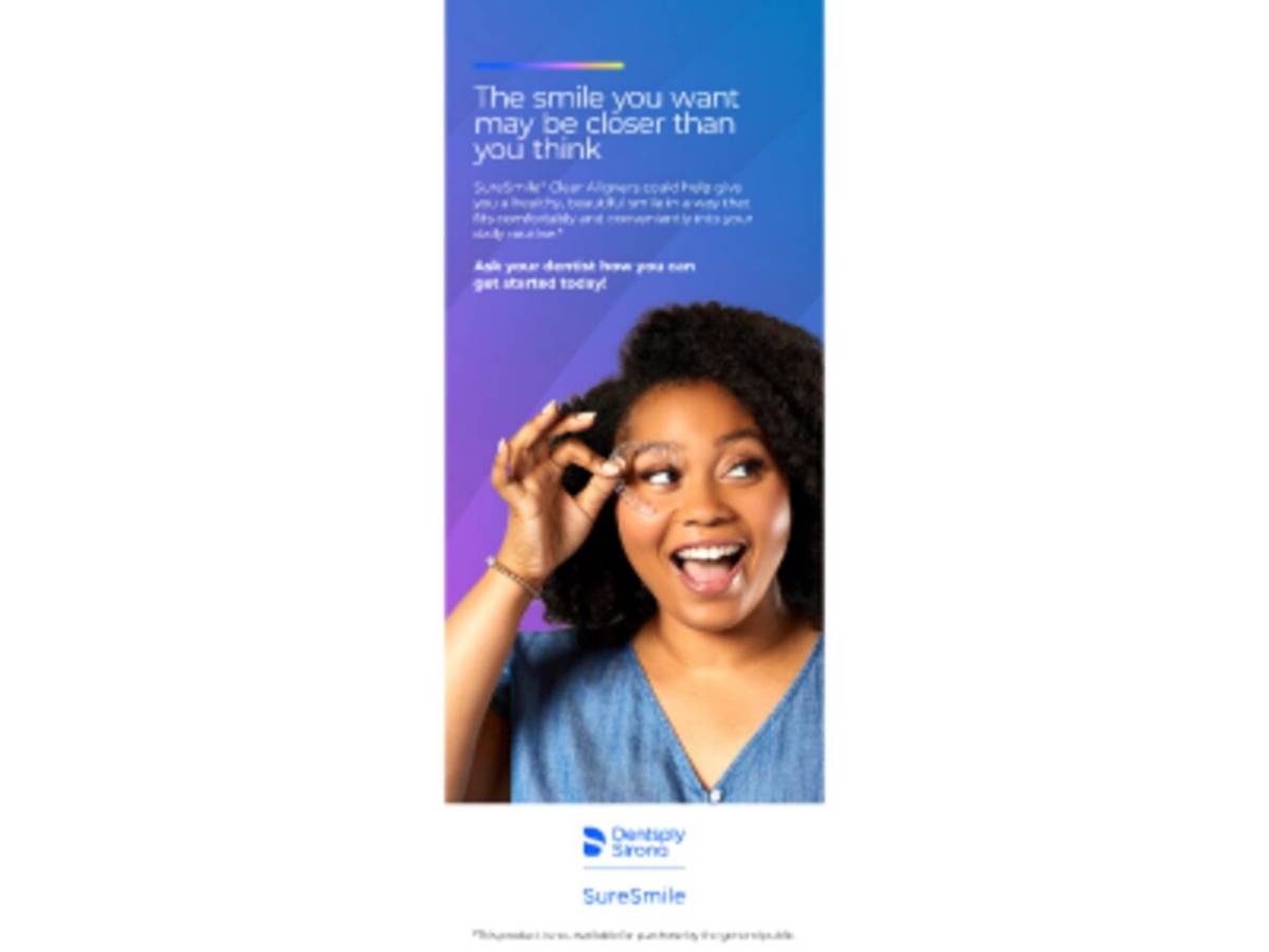 SureSmile pull-up banner (blue)