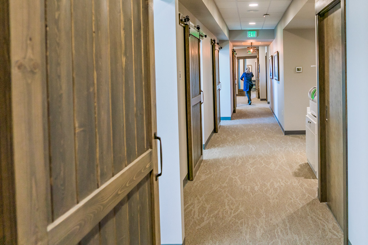 Interior Design: Wood Doors in Hallway