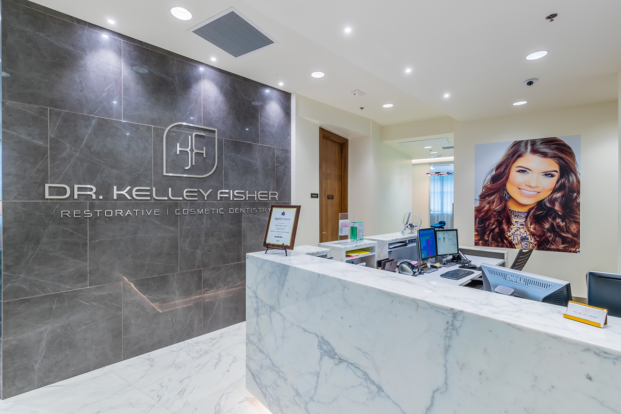 Cosmetic dentistry office reception area