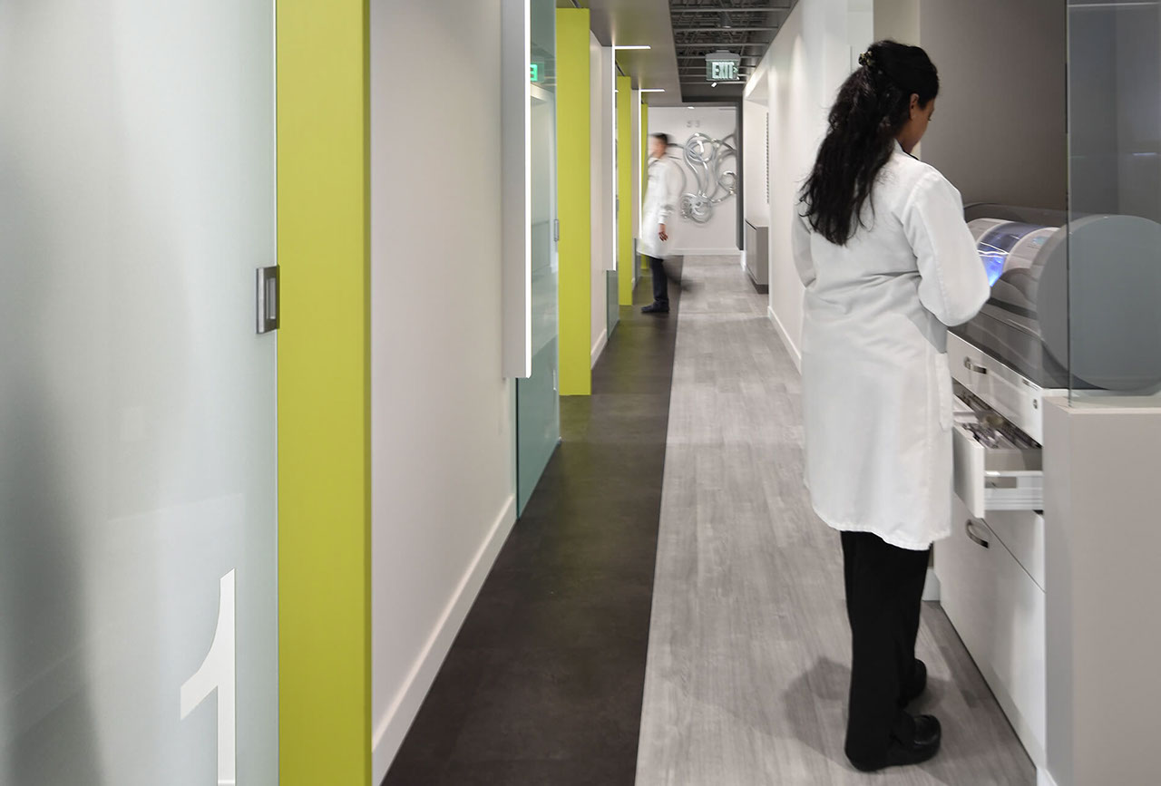 Dental Office Interior Hallway & Equipment