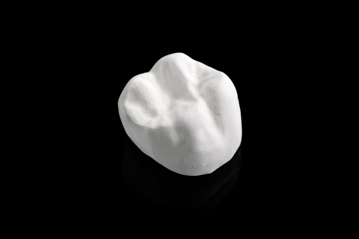 Tooth made with CAD/CAM dental milling machine