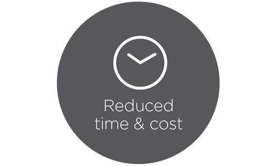 Reduced time & cost