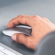 Downloads, hand and computer mouse