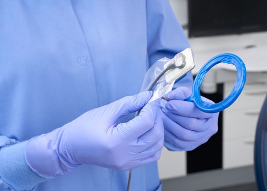 Hygienist holding anterior Xios Intraoral Holder System