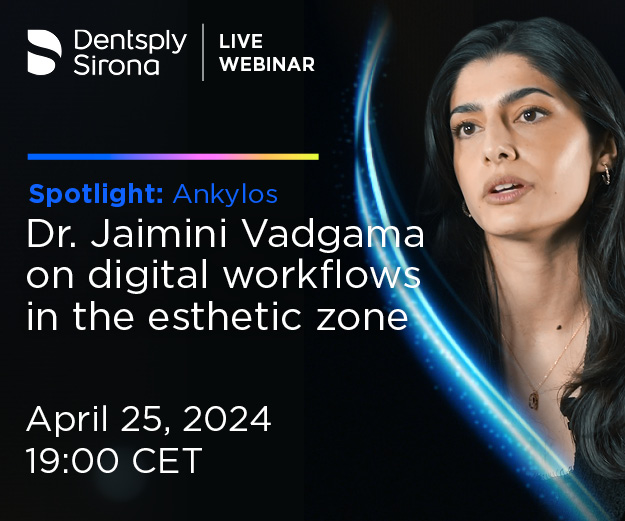 Dr. Jaimini Vadgama on digital workflows in the esthetic zone. April 25, 2024. 19:00 CET