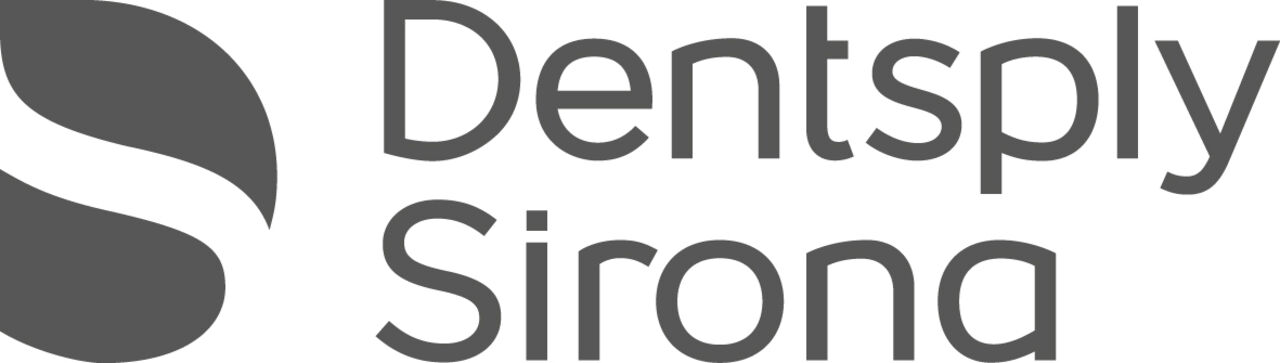 Dentsply Sirona logo in grey without tagline in RGB colour.