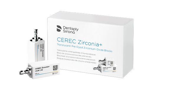 CEREC Zirconia Plus package and block image