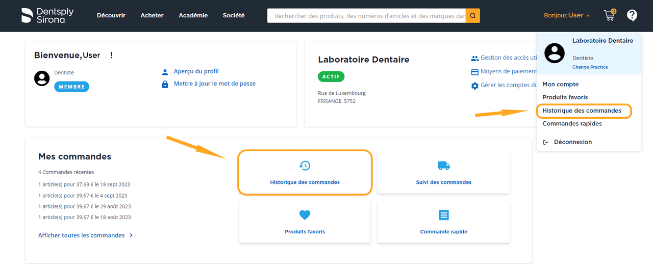 Service clients FAQ Dentsply Sirona Belgique