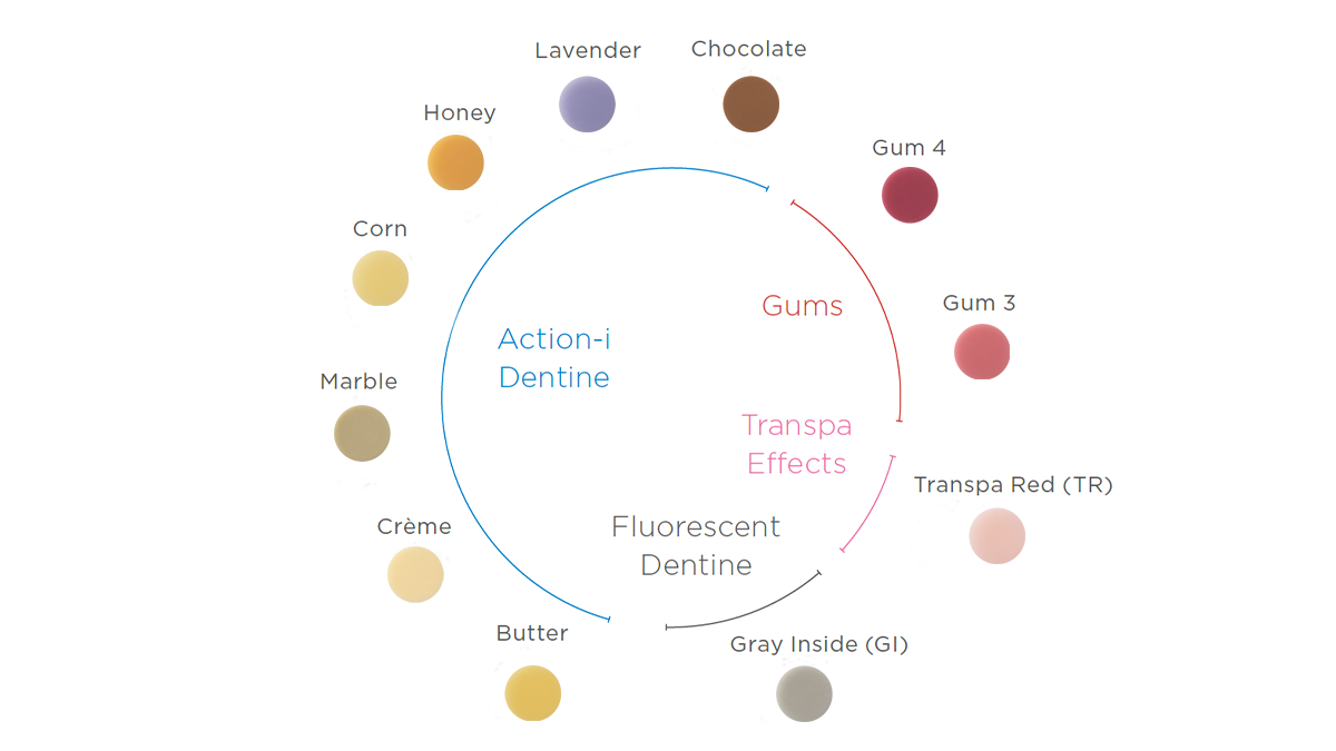 Odcienie Kiss Action-i-Dentin